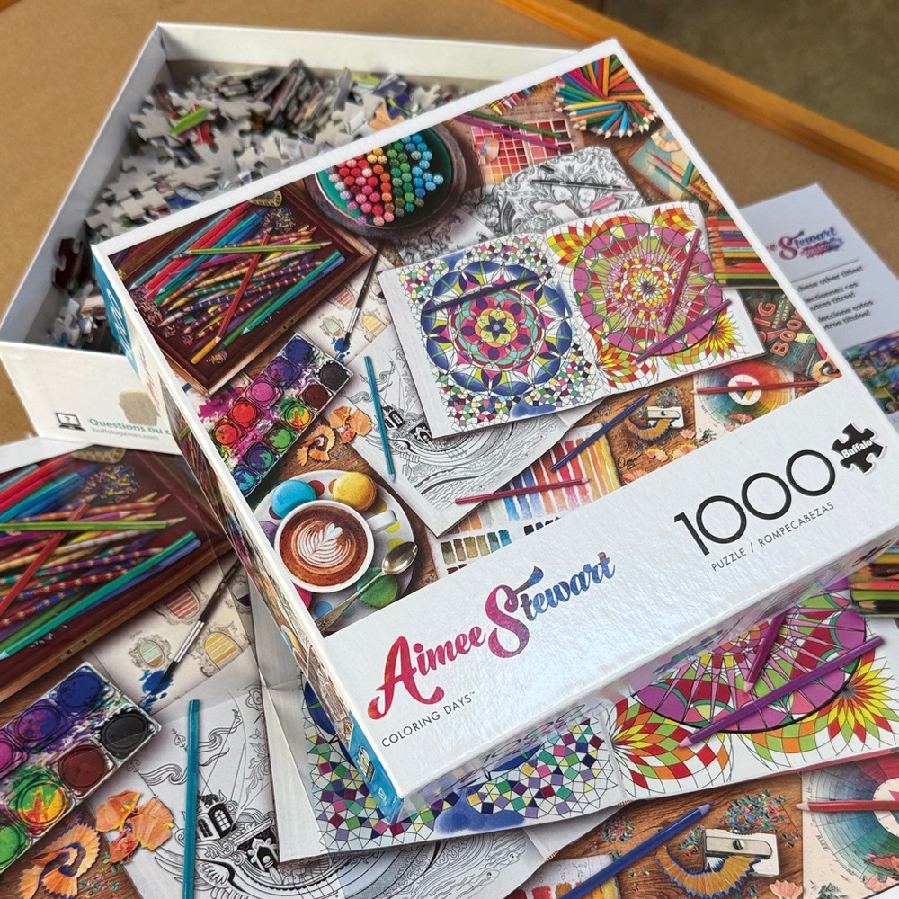 1000-pc Coloring Days Jigsaw Puzzle (K)